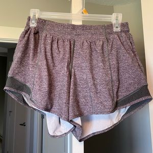 Lululemon size 8 tracker short in grey